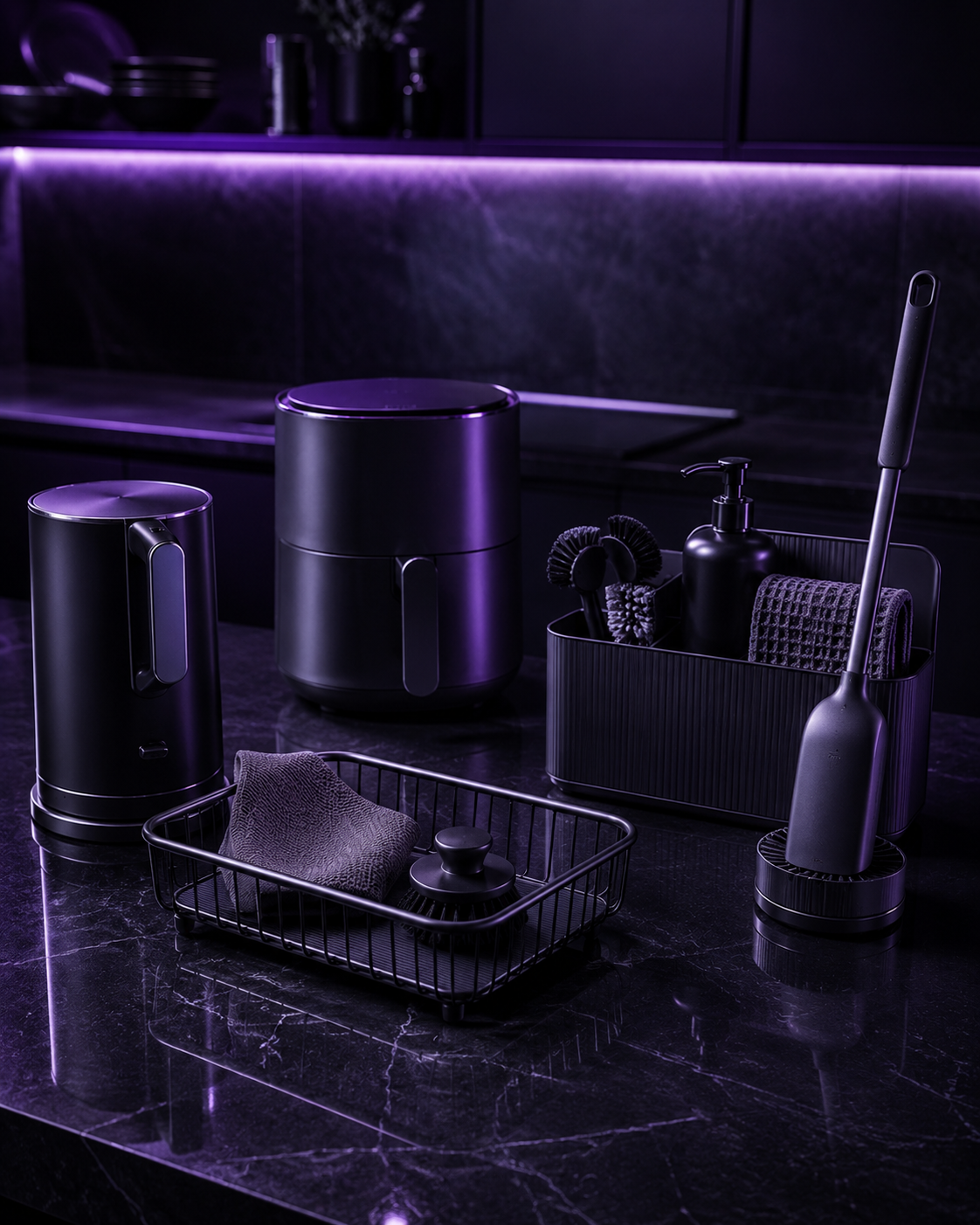 Modern home appliances, kitchen gadgets and organizers